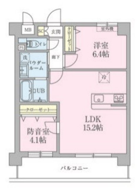 La casa dolce　(ラ・カーサ・ドルチェ) 202号室 間取り