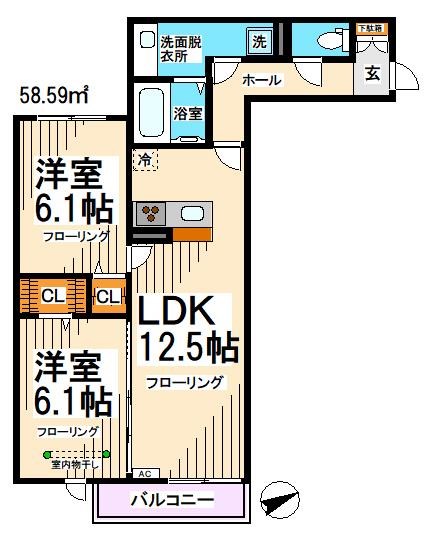 CRESCENTE経堂壱番管  間取り