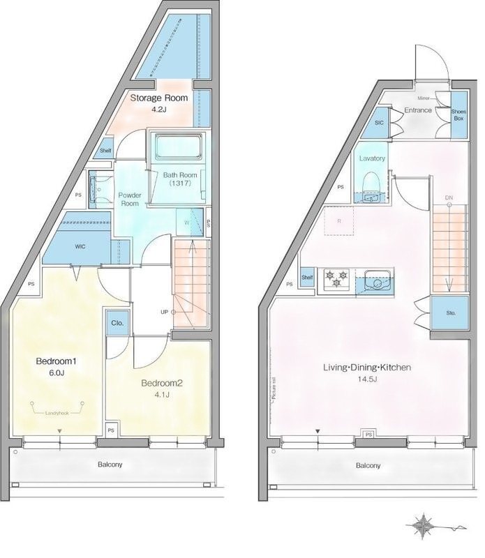 ルフォンリヴェント杉並永福 間取り図