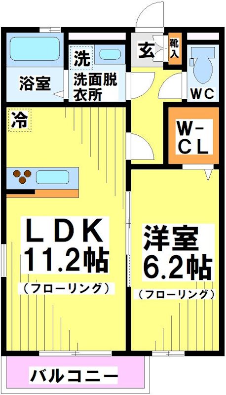 アムールつつじヶ丘 101号室 間取り