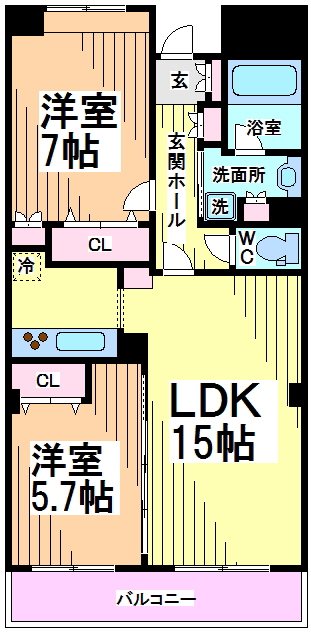 アボリアスコート笹塚WEST 間取り