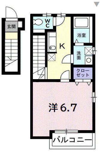 ハッピーハウス 201号室 間取り