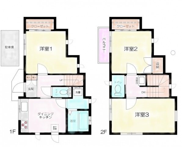 方南一丁目戸建 間取り図