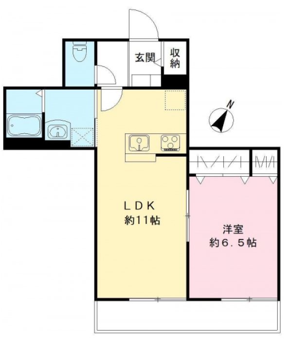 ユニヴェール華 202号室 間取り