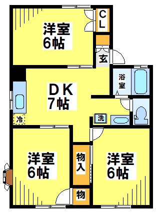 コーポ七草 202号室 間取り
