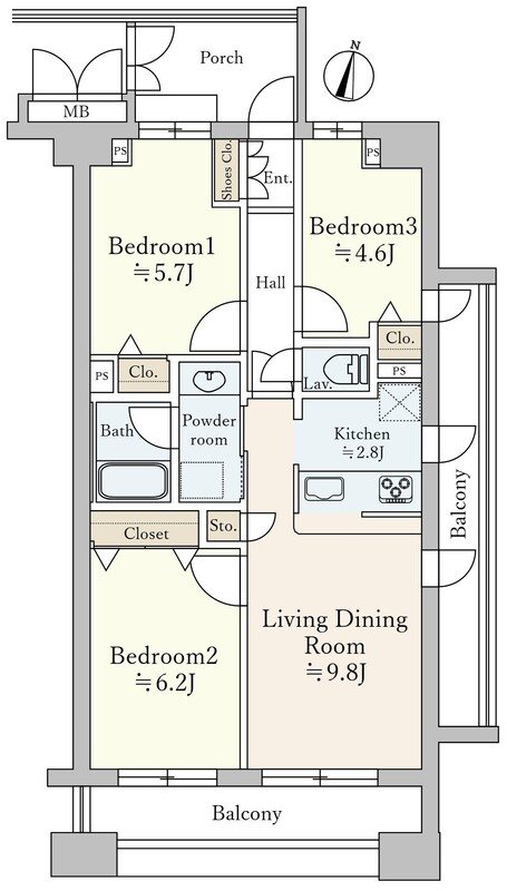 プレジール笹塚 間取り