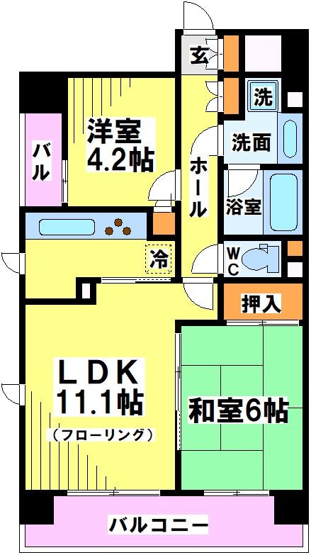 パーク・ノヴァ調布 510号室 間取り