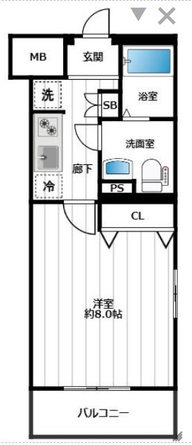 AZEST調布 401号室 間取り