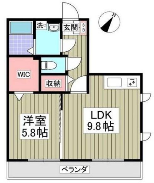 オーチャードコート 101号室 間取り