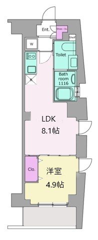 レジディア幡ヶ谷 間取り