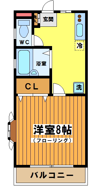 グリーン連蔵寺　 105号室 間取り