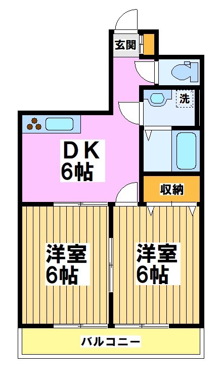 菊野台KYハイツ 403号室 間取り