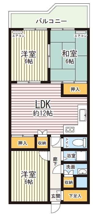 ライオンズマンション調布　B棟 間取り