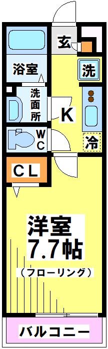 リブリ・調布 203号室 間取り