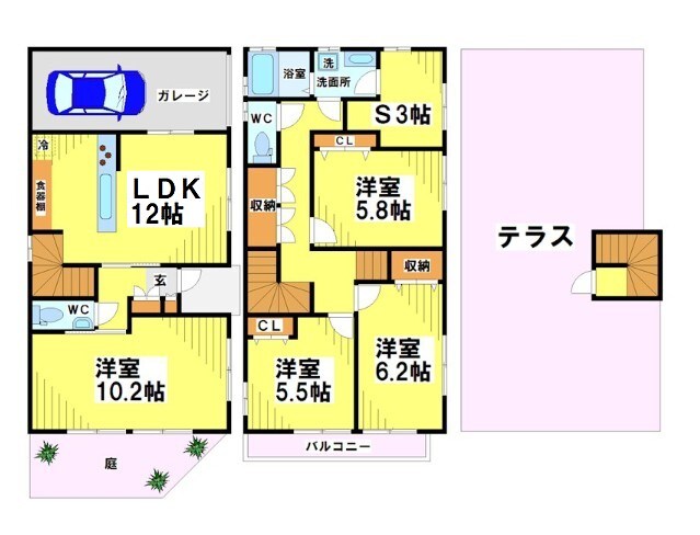 小島町1丁目戸建 間取り図