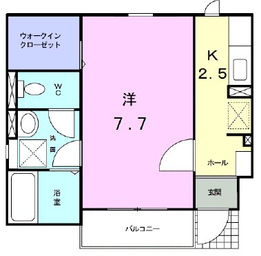 ブラングリシーヌ 101号室 間取り