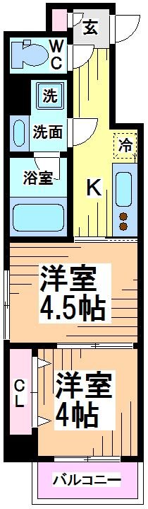 ルクレ代田橋　 間取り