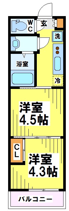 ガーラ・グランディ調布 400号室 間取り