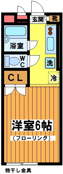 GRACE（グレース）B 103号室 間取り