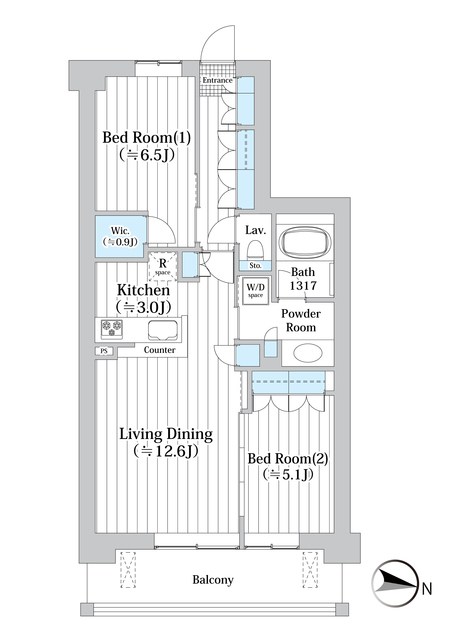 【アビティグランデ砧　A棟】 間取り