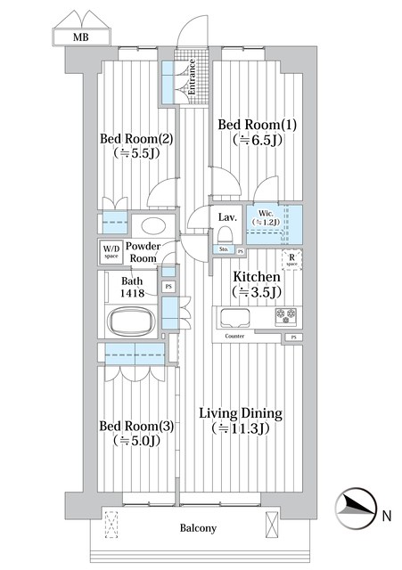 【アビティグランデ砧　A棟】 間取り