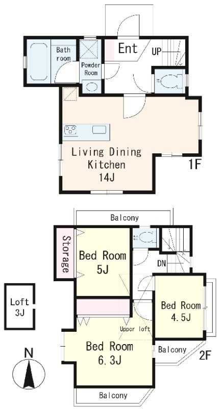 下高井戸3丁目貸家 間取り