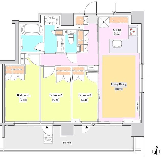 ザ・パークハビオ代々木 間取り