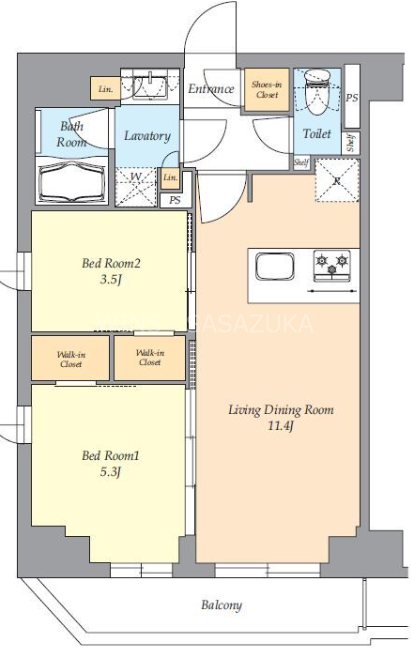 AIFLAT渋谷西原 間取り