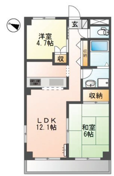 ウィング福寿館　 305号室 間取り