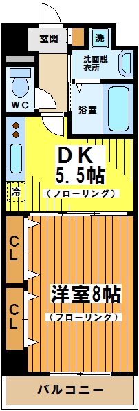 アンブローズ仙川 112号室 間取り