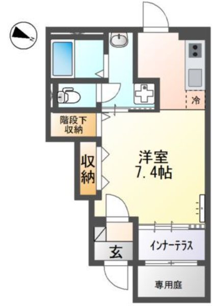 大鈴樹（オオベルジュ） 102号室 間取り