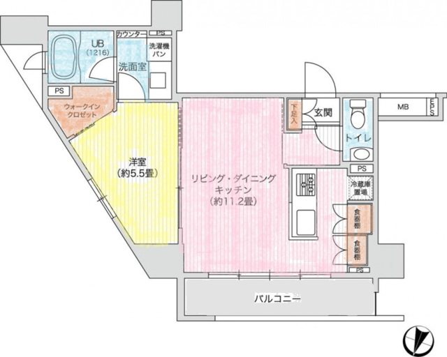 レジディア笹塚Ⅱ 間取り