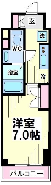 レジディア笹塚Ⅱ　 間取り