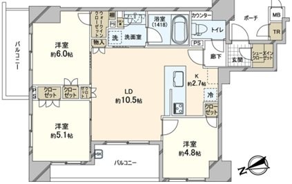 プレミスト調布 間取り
