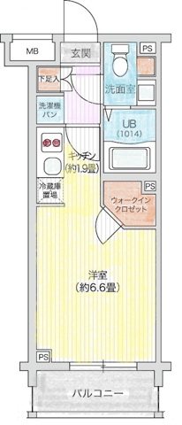 レジディア笹塚Ⅱ　 間取り