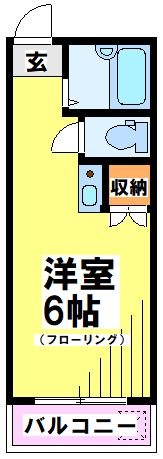 給田ハイツ明和 406号室 間取り