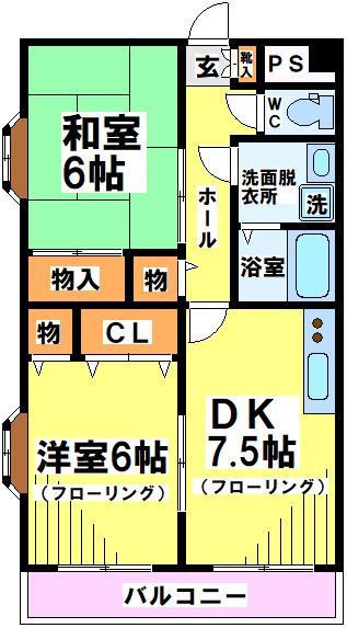 シャイニーヒル 501号室 間取り