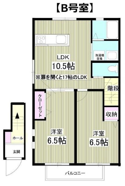 テラス リストーロ B号室 間取り