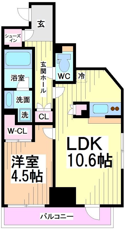 レジディア笹塚Ⅲ  間取り