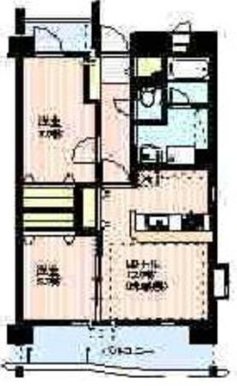サントル野川 601号室 間取り