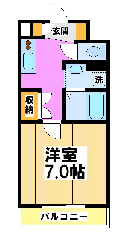 キングスコート  209号室 間取り