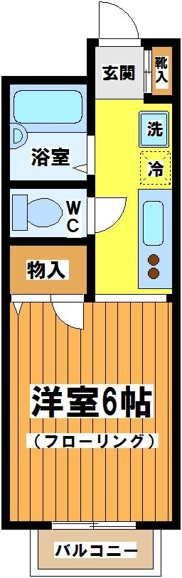 パレスピア 102号室 間取り