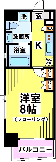 ステージファーストつつじヶ丘アジールコート  1501号室 間取り