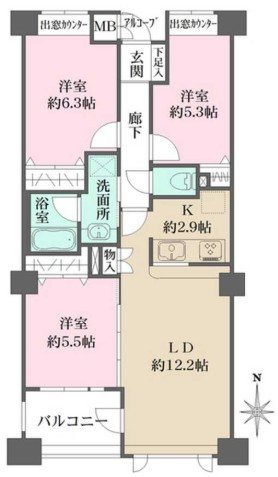 アボリアスコート笹塚WEST 間取り