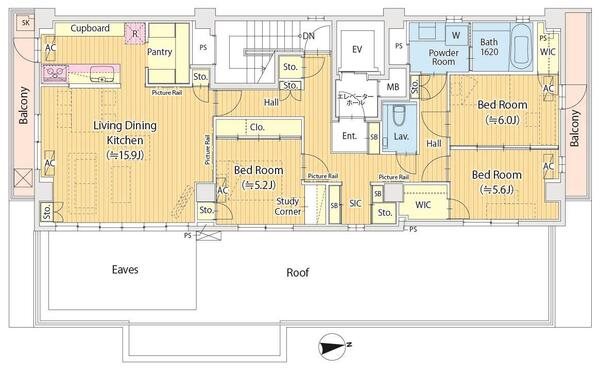 Court Hatsudai 間取り