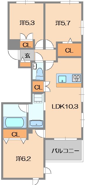 ヴィラルミエールⅡ 間取り