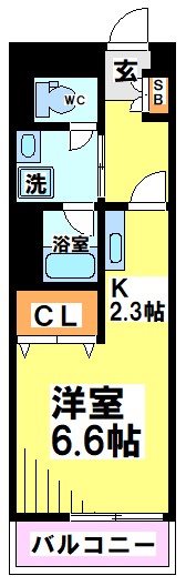Square三鷹 302号室 間取り