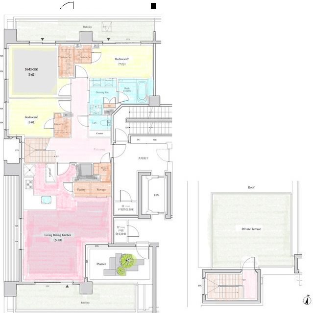 ザ・パークハビオ代々木 間取り