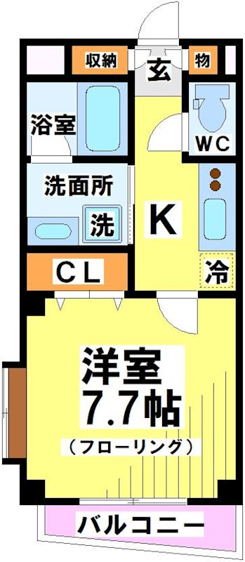 ファミーユ菊野台 203号室 間取り