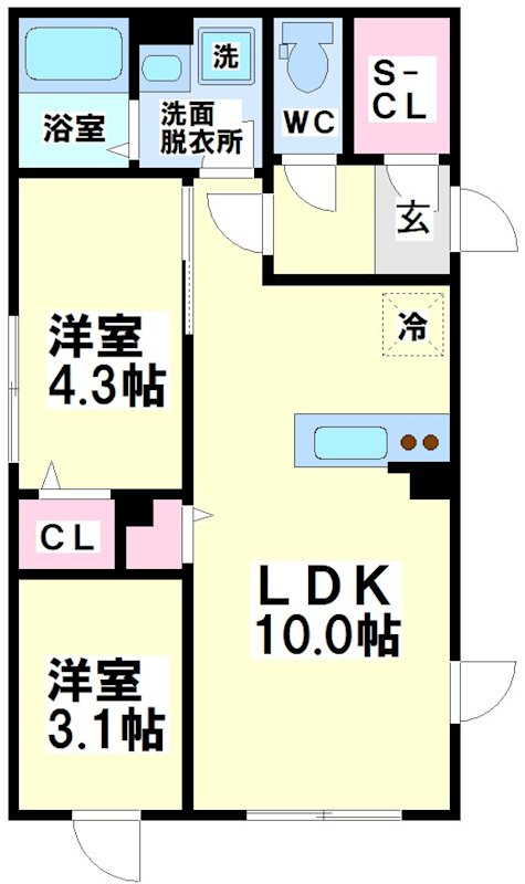 ウェルスクエア方南町Ⅱ 間取り